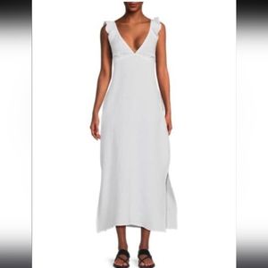 Magaschoni- 100% Organic Cotton Gauze Flow Style Maxi Dress (Sand)-M